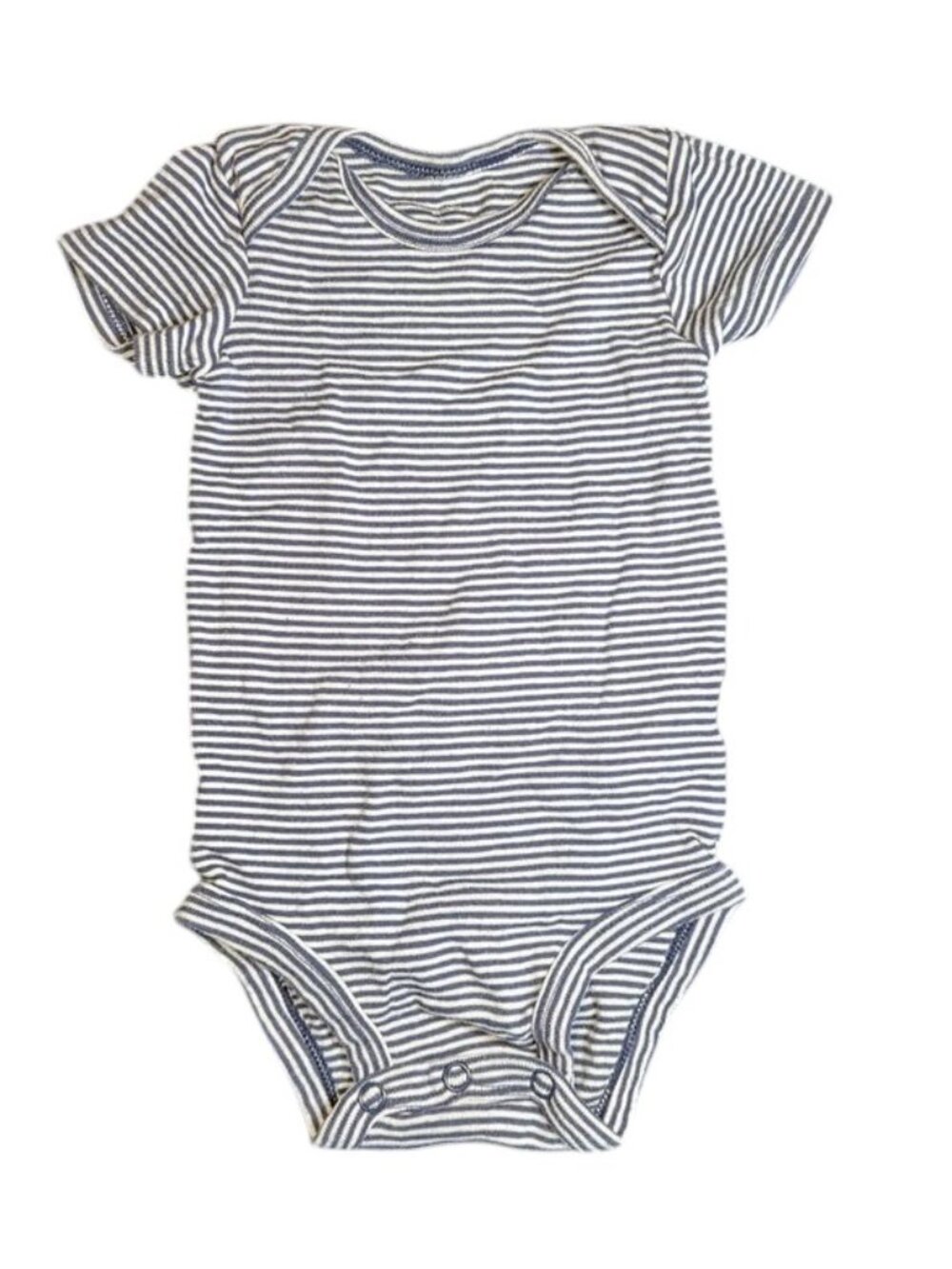 🐲3 FOR $9🦄 Carter's Navy Striped Short Sleeve Onesie One Piece Bodysuit Unisex